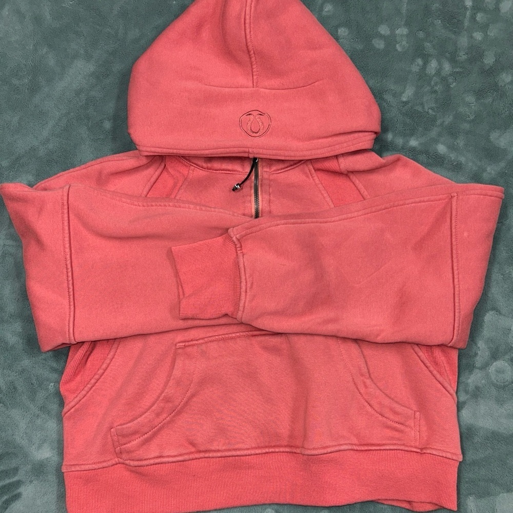 Lululemon Scuba Oversized Half-Zip Hoodie Pink Blossom Size 8